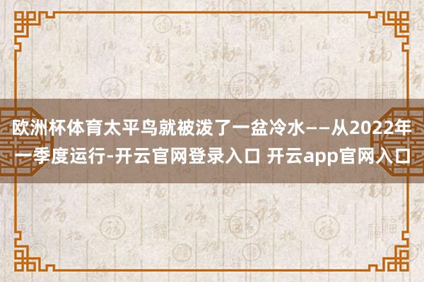 欧洲杯体育太平鸟就被泼了一盆冷水——从2022年一季度运行-开云官网登录入口 开云app官网入口