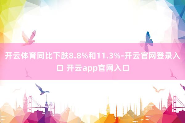 开云体育同比下跌8.8%和11.3%-开云官网登录入口 开云app官网入口